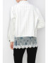 Back of the Denim Jacket with Stripe Sparkle style 4768 from Origami in the color ivory