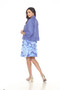 Back of the Ruffle Hem Button-Up Jacket style T6980-6602 from Tango Mango in the color periwinkle