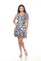 Front of the Polka-Dot Print Bubble Dress style D8959C-6462 from Tango Mango in the colors black and white