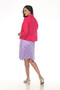 Back of the Ruffle Hem Button-Up Jacket style T6980-32 from Tango Mango in the color fuchsia