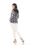 Back of the Lace Polka-Dot Zip Jacket style T6846-6462 from Tango Mango in the colors black and white