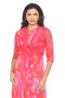 Front of the Red and White Print Mesh Bolero style T4020-6403 from Tango Mango