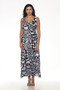 Front of the Polka-Dot Print Maxi Cha Cha Dress style DR760M-6462 from Tango Mango in the colors black and white