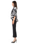 Side of the Reversible Peplum Jacket style J12923 from Eva Varro in the Linda/Black print