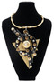 Black & Gold-Tone Textured Statement Necklace SKU 30709 from Jeff Lieb