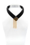 Gold-Tone Chain Link Rubber Necklace SKU 30725 from Jeff Lieb