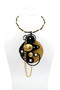 Black & Gold Textured Twist Wire Necklace SKU 30735 from Jeff Lieb