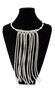 Rhinestone Tassels Silver Twist Wire Necklace SKU 30747 from Jeff Lieb