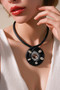 Black Spiral Rubber Necklace SKU 30751 from Jeff Lieb