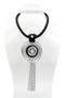 Silver Spiral Chain Link Rubber Necklace SKU 30753 from Jeff Lieb