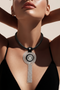 Silver Spiral Chain Link Rubber Necklace SKU 30753 from Jeff Lieb