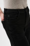 Close up of the Classic Goldie Wide-Leg Stretch Jeans style 251968BCO from Joseph Ribkoff in the color black