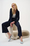 Front of the Classic Goldie Dark Wash Wide-Leg Stretch Jeans style 251968CO from Joseph Ribkoff in the dark denim