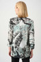 Back of the Silky Knit Abstract Print Straight Blazer style 263056 from Joseph Ribkoff in the off white/multi print