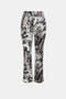 Front of the Millennium Abstract Print Pull-On Pants style 263080 from Joseph Ribkoff in the off white/multi print
