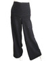Front of the High Waisted Sequins Pants from Eva Varro in the color black / pine cone
