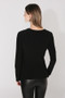 Back of the Classic Peplum Top style 263027 from Frank Lyman in the color black