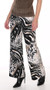 Front of the Animal Print Wide Leg Palazzo Pants style 263366 from Frank Lyman in the colors pearl and black