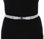 Skinny Stretch Knit Belt style A26305 from Frank Lyman in the colors gray and silver