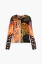 Front of the Dot Print Long-Sleeve Tee style 26WWTK28 from Desigual