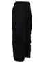 Side of the Almila Rosette Crinkle Pants style BL-3023 from Kozan in the color jet black