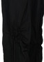 Close up of the Almila Rosette Crinkle Pants style BL-3023 from Kozan in the color jet black