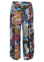 Front of the Abstract Print Jade Pant style VG-3911 from Kozan in the Klee print