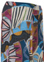 Close up of the Abstract Print Jade Pant style VG-3911 from Kozan in the Klee print