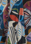 Close up of the Abstract Print Demeter Top style VG-4694 from Kozan in the Klee print