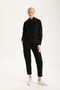 Front of the Rama Rolled Cuff Pants style 411-15770 from Isle in the color smokey