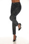 Front of the Animal Print Straight Leg Jeans style Z13530 from AZI Jeans in the blue animal print