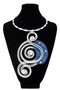 Denim Stone Twist Wire Statement Necklace SKU 31205 from Jeff Lieb