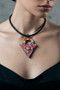 Painted Rubber Statement Necklace SKU 31211 from Jeff Lieb