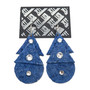Denim Blue Geometric Pendant Earrings SKU 31215 from Jeff Lieb