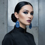 Denim Blue Geometric Pendant Earrings SKU 31215 from Jeff Lieb