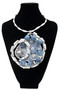 Denim Blue Stone Statement Twist Wire Necklace SKU 31219 from Jeff Lieb