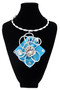 Blue Geo Twist Wire Statement Necklace SKU 31225 from Jeff Lieb