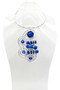 Blue & Silver Twist Wire Necklace SKU 31227 from Jeff Lieb