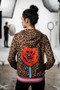 Back of the Blingy Animal Print Hoodie style C-ghh-074 from IPNG in the pink leopard print