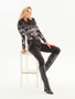 Front of the Trevi Print Cowl Neck Top style 76642 from Dolcezza in the multi print