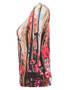 Side of the Wild Forest Rose 3/4 Sleeve Top style 76670 from Dolcezza in the multi print
