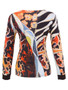 Back of the Animal Kingdom Double Layer V-Neck Top style 76710 from Dolcezza in the multi print