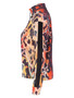 Side of the Animal Kingdom Zip-Up Velvet Jacket style 76713 from Dolcezza in the multi print
