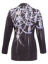 Back of the Chandelier Print Blazer style 76657 from Dolcezza in the multi print