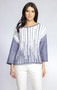 Front of the Cloud Nine Knit Pullover Top style 842778 from Olivia in the color denim