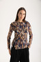 Front of the Oli Top style 421-15980 from Isle in the Vento print