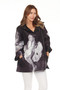 Front of the Reversible Marilyn Coat style J6241RW-2 from Oopera in the colors black and white