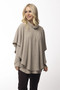 Front of the 2-Pc Poncho Sweater Set style 675-4516 from Pure Essence in the color oatmeal
