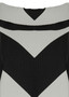 Close up of the Chevron Print Suki Top style LE-4084 from Kozan