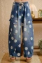 Front of the Polka-Dot Barrel Jeans style IB1884-02 from Bibi in the color washed denim